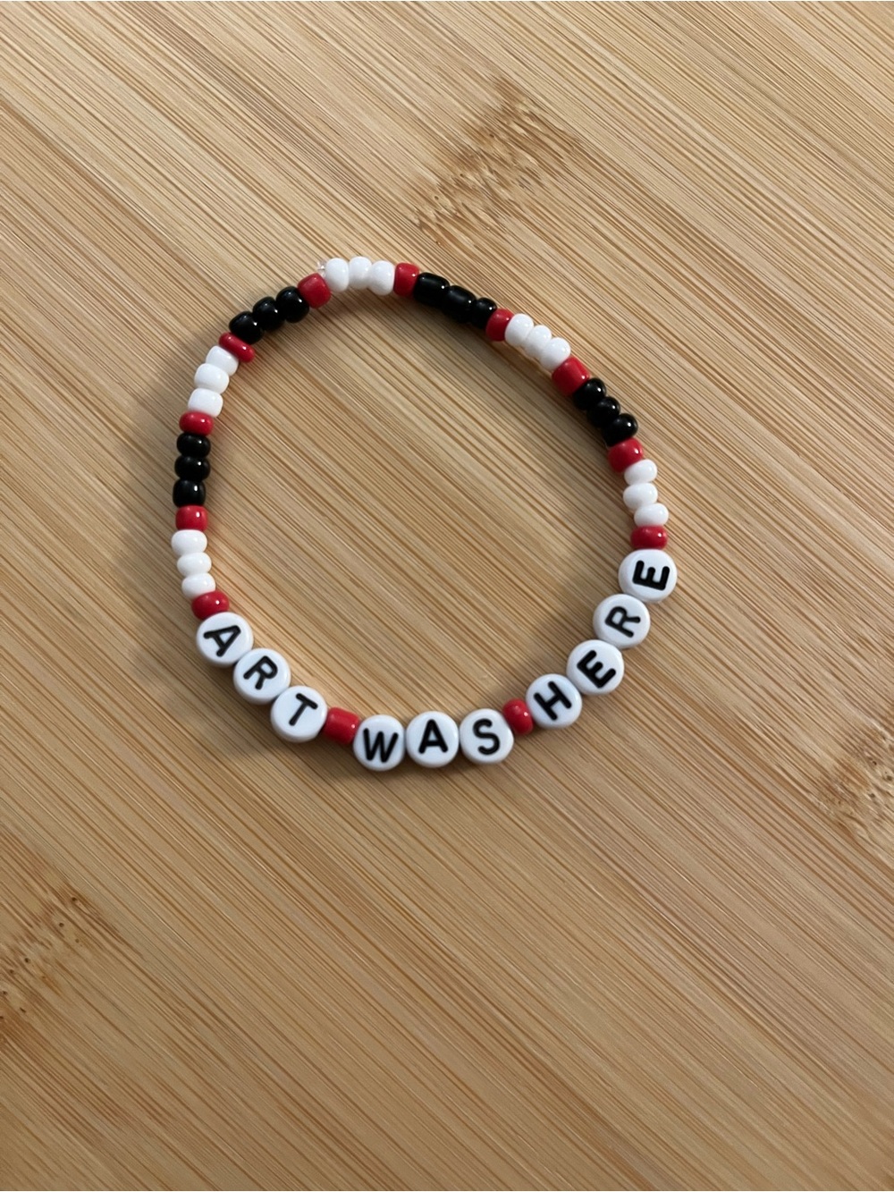 Terrifier Art The Clown Beaded 'ART WAS HERE' Bracelet